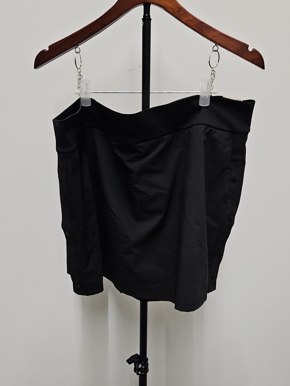 adidas Black Golf Skort with Side Button Tear-away Detail